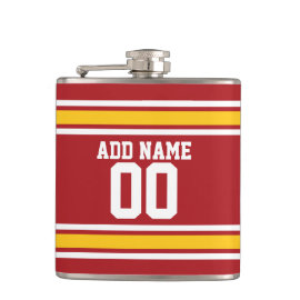 Sports Team Football Jersey Custom Name Number Flask