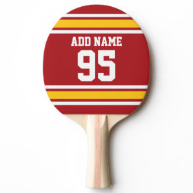Sports Team Football Jersey Custom Name Number Ping-Pong Paddle