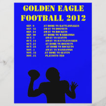 Sports team schedule personalized flyer