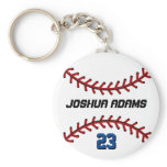 Sports Team White Baseball Keychain