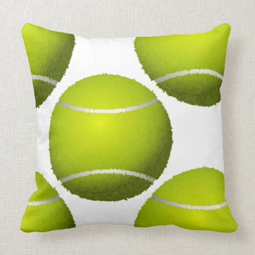 sports tennis balls throw pillow Zazzle