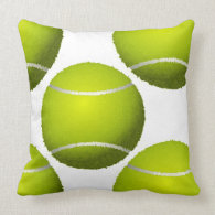 sports tennis balls throw pillow throwpillow
