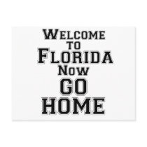 Sports Text Welcome To Florida go hme Postcard