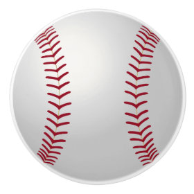 Sports Theme Baseball Ceramic Knob