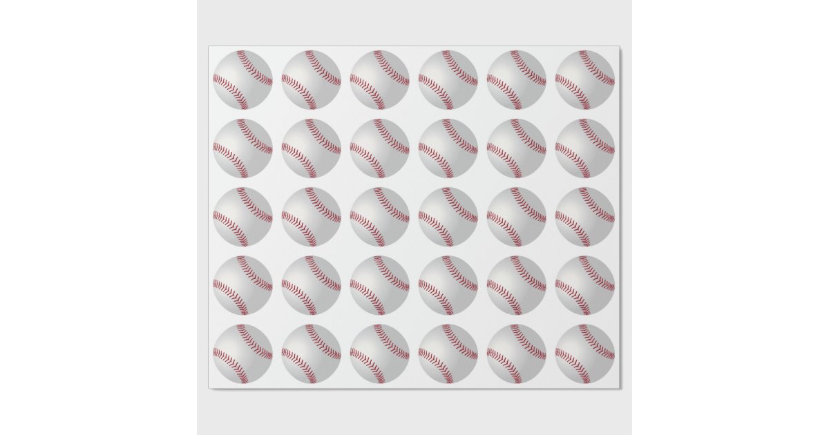 Sports Theme Baseball Wrapping Paper Zazzle