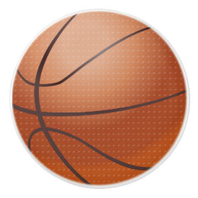 Sports Theme Basketball  Ceramic Knob