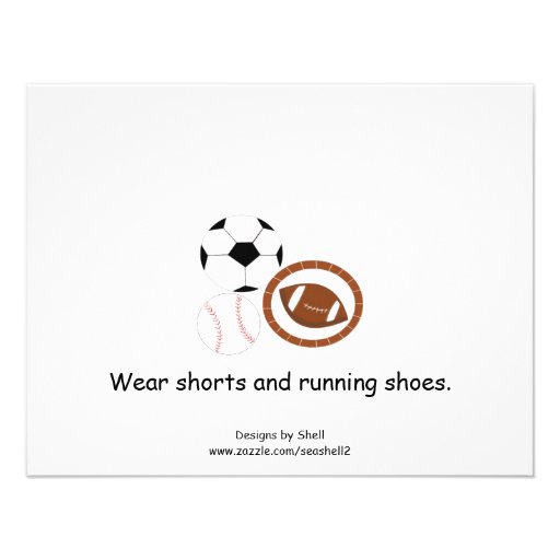 Sports Theme Birthday Party Invitation