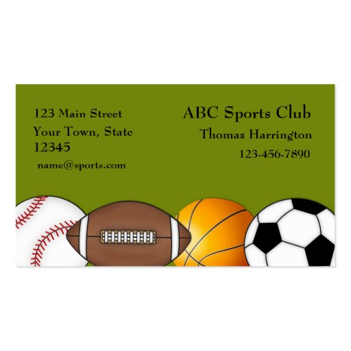 Sports Themed Business Card Zazzle