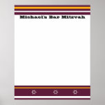Sporty Bar Mitzvah Sign In Board - Redskins posters