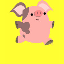 Sporty Cartoon Pig children T-shirt