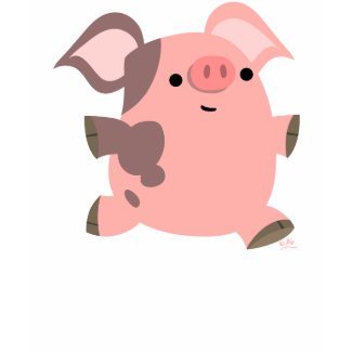 Sporty Cartoon Pig children T-shirt shirt
