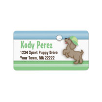 Sporty Puppy Address Label
