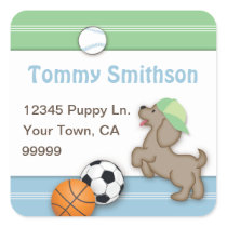 Sporty Puppy Custom Address Label stickers