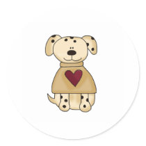Spot Dog with Heart stickers by valentinesday Spot Dog with Heart stickers