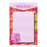 Spot Flower Lined Stationery