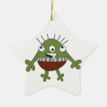 spot the goofy green monster ornament