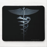 Spotlight on a medical caduceus mouse pads Spotlight on a medical caduceus mouse pads