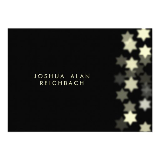 Spotlight Star of David Bar/Bat Mitzvah Invitation