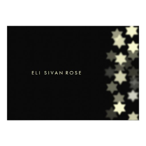 Spotlight Star of David Bar Mitzvah Invitations