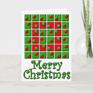 Spots & Squares Merry Christmas card