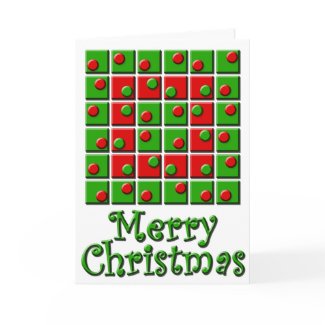 Spots & Squares Merry Christmas card