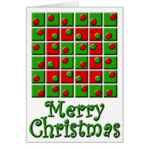 Spots & Squares Merry Christmas cards