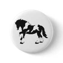 Spotted Draft Horse Buttons