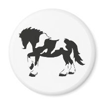 Spotted Draft Horse Refrigerator Magnet