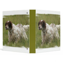 Spotted English Setter Dog Binder
