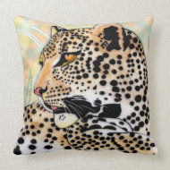spotted leopard throwpillow