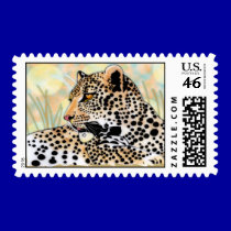 spotted leopard stamps