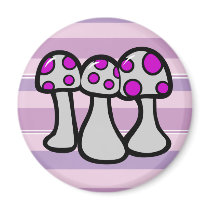 Spotted Mushroom Magnets
