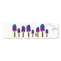 Spotted Mushrooms Bumper Stickers
