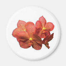 Spotted Orange Orchids Refrigerator Magnet