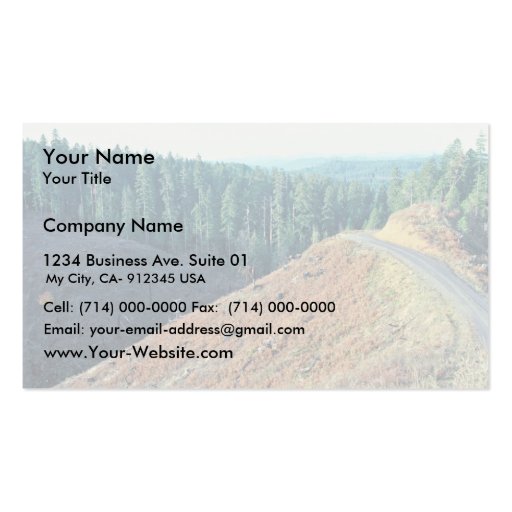 Spotted Owl Habitat Clear-cutting Business Card Templates (front side)