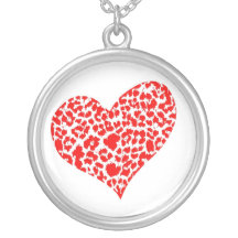Spotted Red Heart Pendants