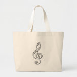 Spotted Treble Clef Tote Bags