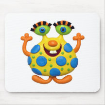 Spotted Yellow Monster Mouse Pad