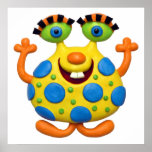 Spotted Yellow Monster Print