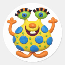 Spotted Yellow Monster Sticker