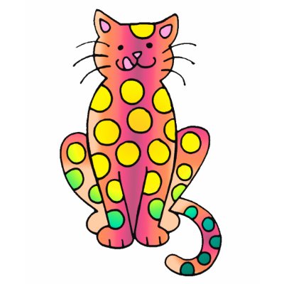 Spotty Cat Tee Shirt by ElainePlesser