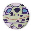 spotty frog face sticker magnets