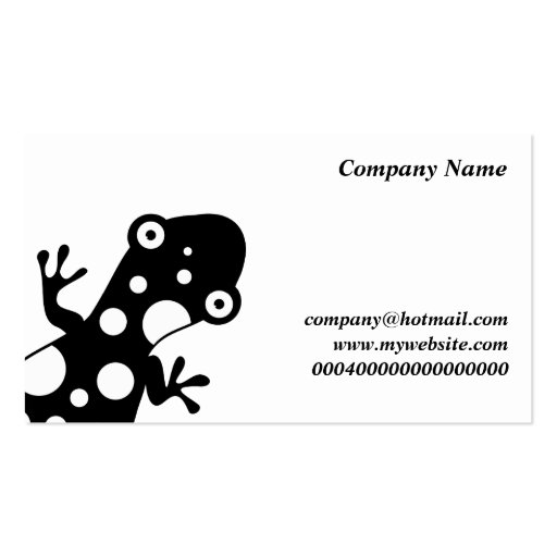 Spotty Lizard, Company Name, Business Cards (front side)