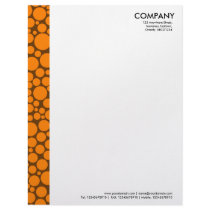 Spotty Margin - Orange on Brown letterhead