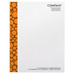 Spotty Margin - Orange on Brown Letterhead Template