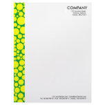 Spotty Margin - Yellow on Green Letterhead Template