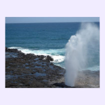 Spouting Horn in Kauai, Hawaii posters