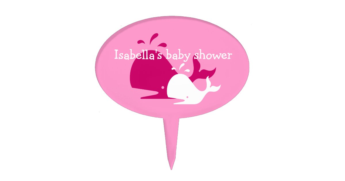 Pink Whale Cake Topper Pink Whale Cake Topper
