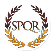 SPQR ROUND STICKER