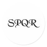 SPQR ROUND STICKER